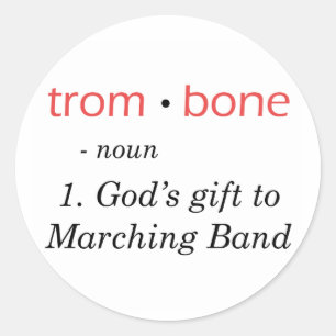 Sticker Rond Trombone - définition