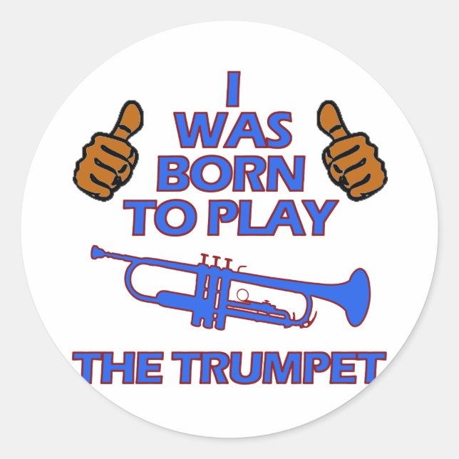 Sticker Rond trompette Dessins musicaux (Devant)