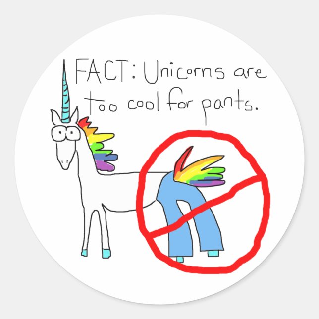 Sticker Rond Trop Cool Pour Les Pantalons (Devant)