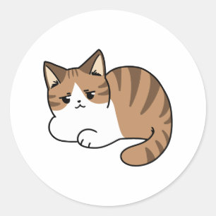 Sticker Rond Trop Cool pour s'occuper, trop paresseux pour boug