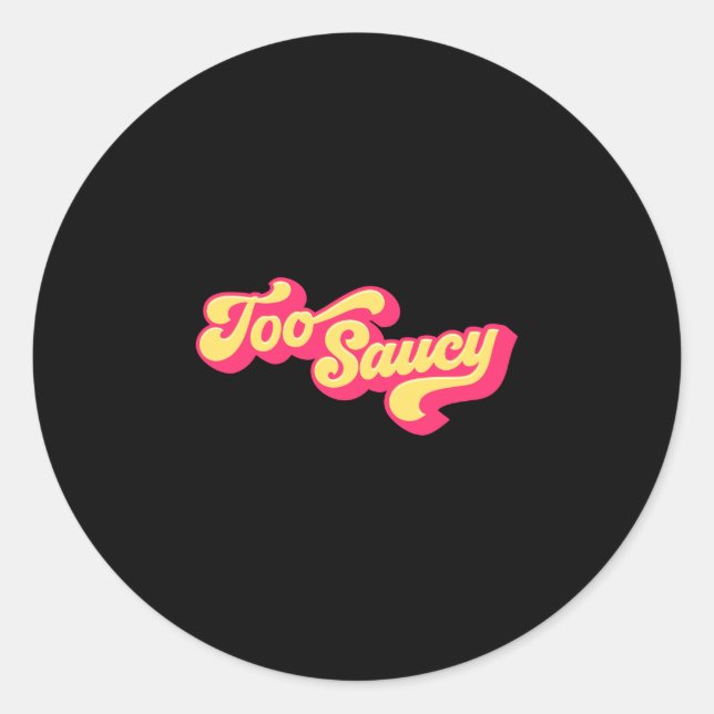 Sticker Rond Trop d'hommes saucy fun conception de barbecue per (Devant)