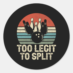 Sticker Rond Trop Léger Pour Fractionner Le Bowling Drôle