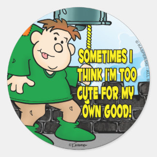 Sticker Rond Trop Mignon