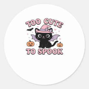 Sticker Rond Trop mignon pour effrayer � Édition classique de c