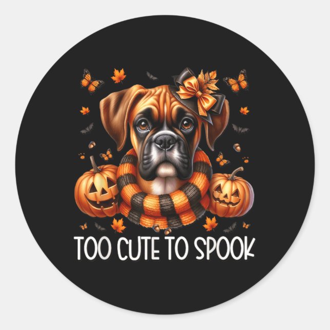 Sticker Rond Trop mignon pour effrayer graphique pour femmes Bo (Devant)