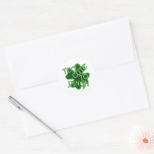Sticker Rond Trop mignon pour pincer la Saint-Patrick