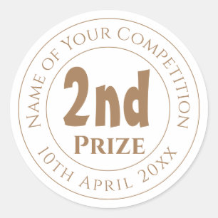 Sticker Rond Trophée du 2ème prix de la compétition