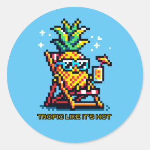Sticker Rond Tropic Like It's Hot
