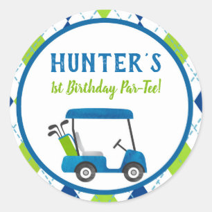 Sticker Rond Trou De Golf En Une Fête Anniversaire Favoriser Le