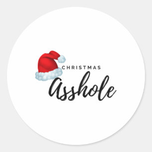 Sticker Rond Trou de Noël adulte