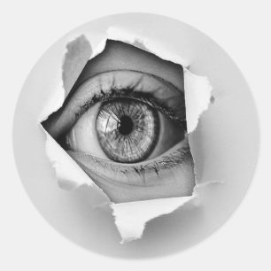 Sticker Rond trou d'oeil