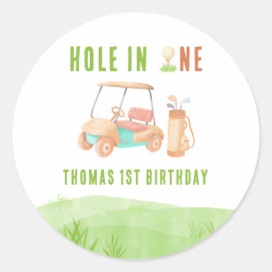 Sticker Rond Trou en un pour la première fête d'anniversaire