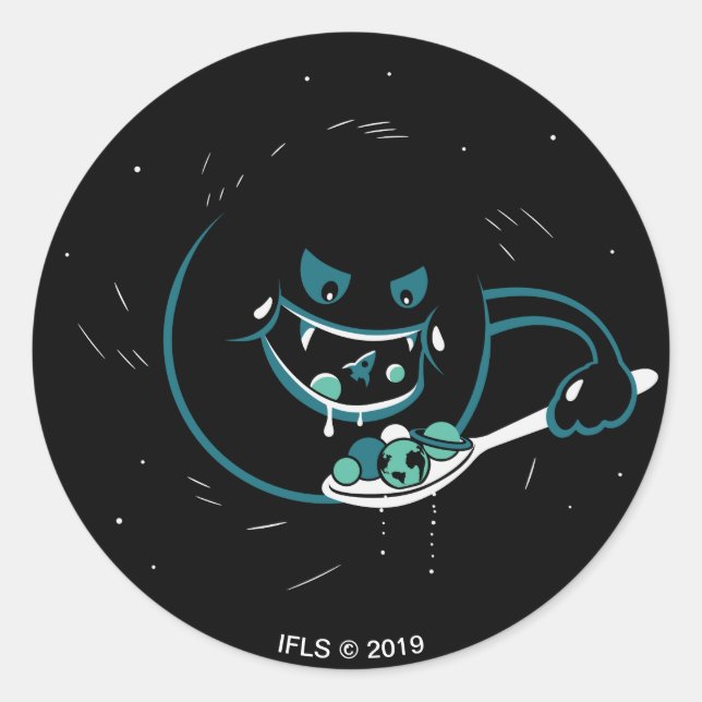 Sticker Rond Trou noir Devours (Devant)