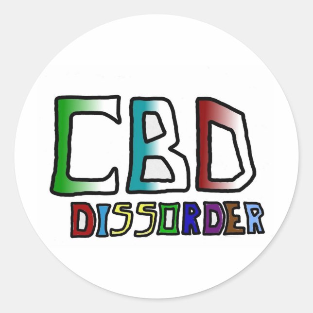 Sticker Rond Trouble CBD (Devant)