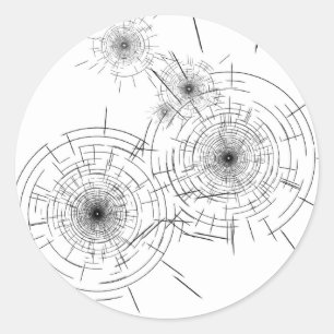 Sticker Rond Trous de puces