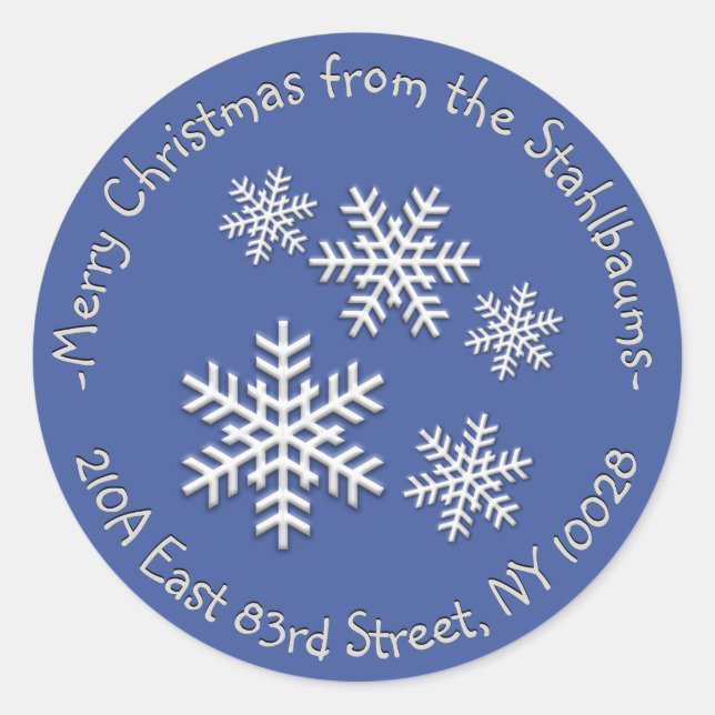 Sticker Rond Trousse d'adresse de retour personnalisée ou Étiqu (Devant)