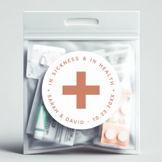 Sticker Rond Trousse de gueule de bois Croix en terre cuite Dan