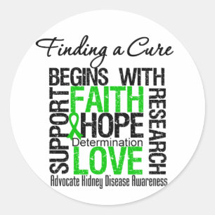 Sticker Rond Trouvant un traitement pour la maladie rénale
