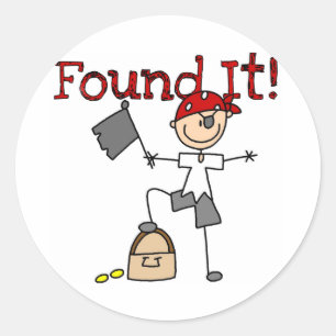 Sticker Rond Trouver un trésor