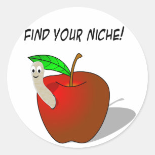 Sticker Rond Trouver votre niche