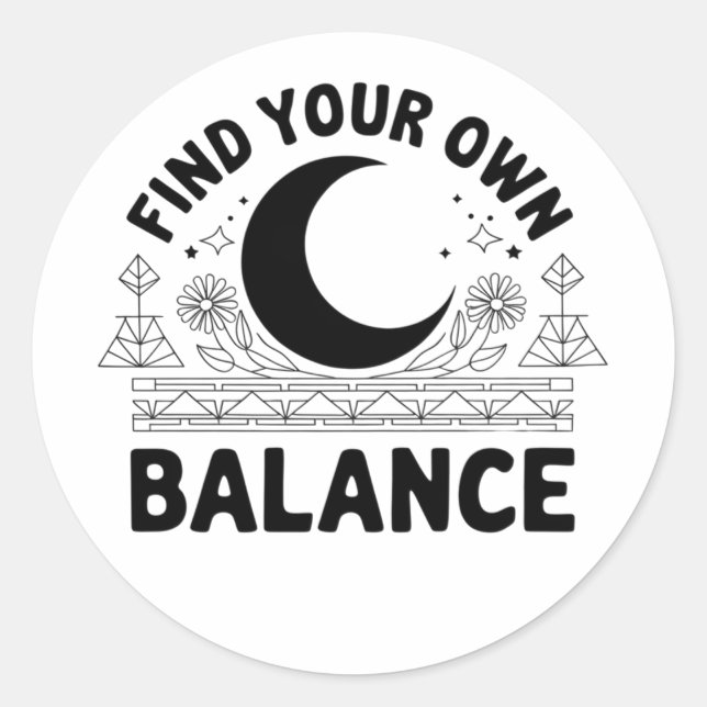 Sticker Rond Trouver votre propre solde (Devant)