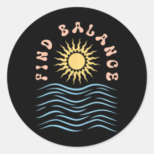Sticker Rond Trouvez Lance Sunshine Paradise Summer Vibes Summe