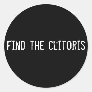 Sticker Rond Trouvez le clitoris