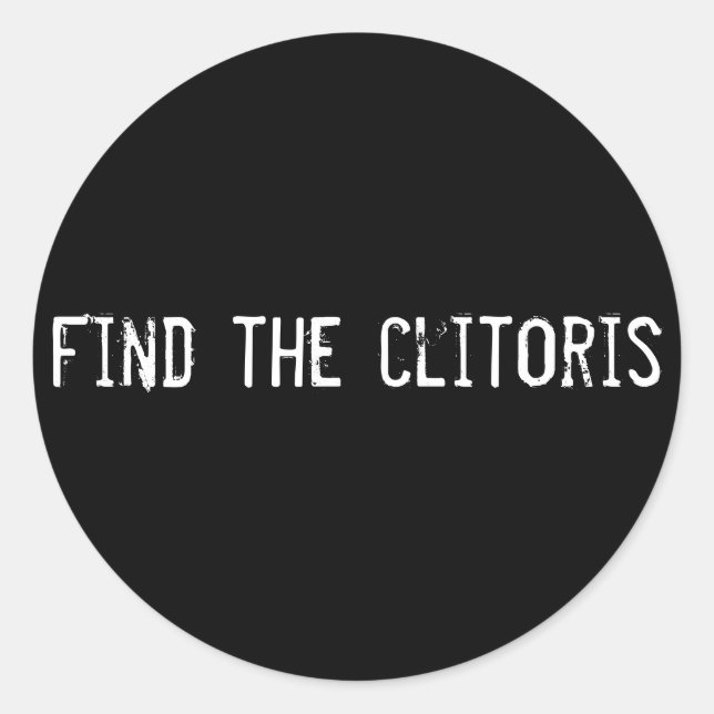 Sticker Rond Trouvez le clitoris (Devant)