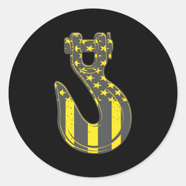 Sticker Rond Truck Truck Truck Opérateur américain Tow Hook (Devant)