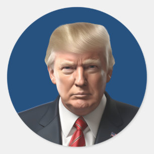 Sticker Rond Trump