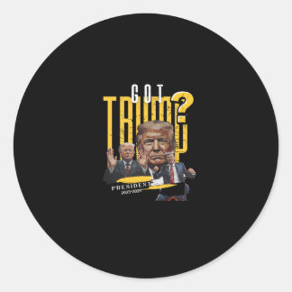 Sticker Rond Trump
