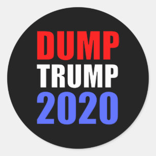 Sticker Rond Trump 2020 contre Trump