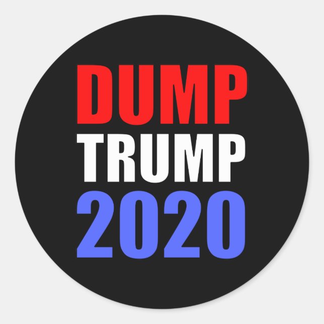 Sticker Rond Trump 2020 contre Trump (Devant)