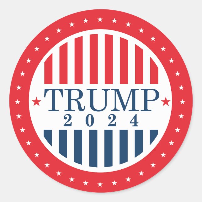 Sticker Rond Trump 2024 (Devant)