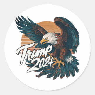 STICKER ROND TRUMP 2024