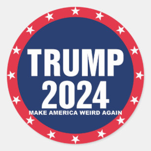 STICKER ROND TRUMP 2024