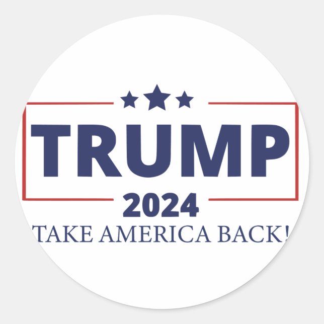 Sticker Rond Trump 2024 (Devant)