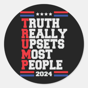 Sticker Rond Trump 2024