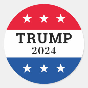 Sticker Rond Trump 2024