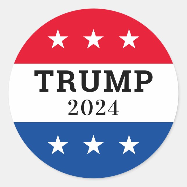 Sticker Rond Trump 2024 (Devant)
