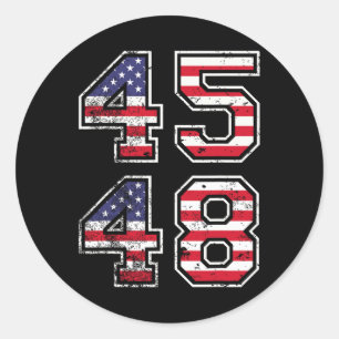 Sticker Rond Trump 2024 45 48 Vintage