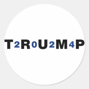 Sticker Rond Trump 2024 bleu