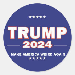 STICKER ROND TRUMP 2024 BLEU