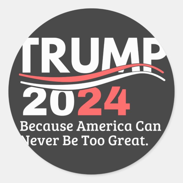 Sticker Rond trump 2024 bumper (Devant)