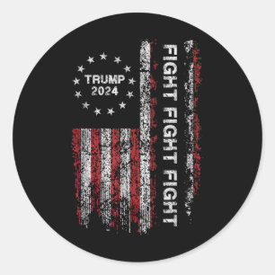 Sticker Rond Trump 2024 - Combattre le président Ele
