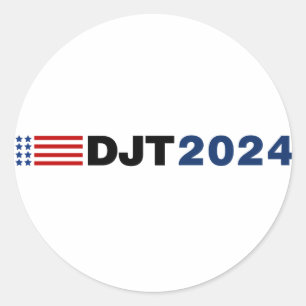 Sticker Rond Trump 2024 DJT