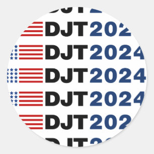 Sticker Rond Trump 2024 DJT