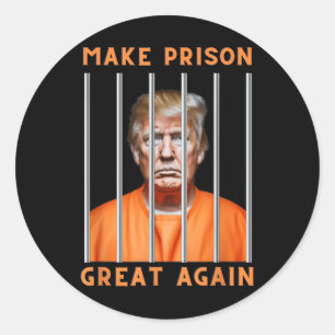Sticker Rond Trump 2024 En Prison