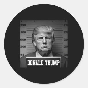 Sticker Rond Trump 2024 Mugshot Trump Mug Shot Président