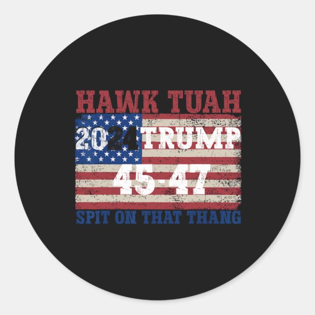Sticker Rond Trump 2024, Parodie De L'Élection De Thang (Devant)